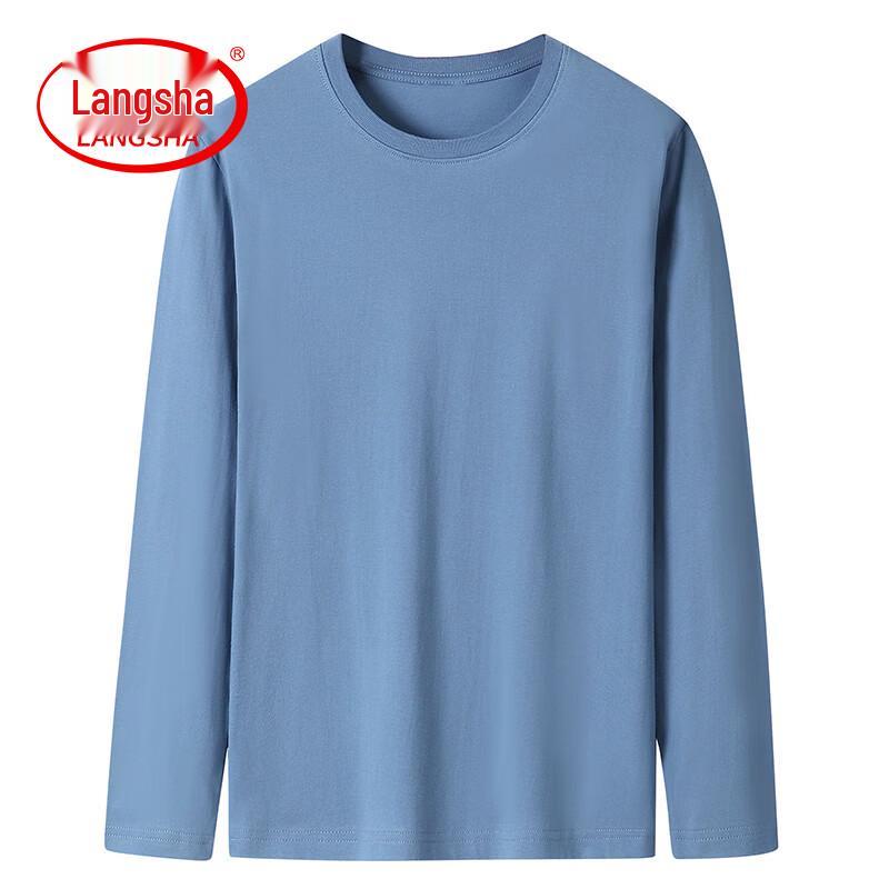 LangSha Men s Loose Fit Round Neck Long Sleeve Base Layer T-Shirt 4XL