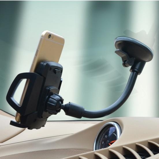 Universal Car Windshield Phone Holder Long Arm Stand Bracket with Suction Cup
