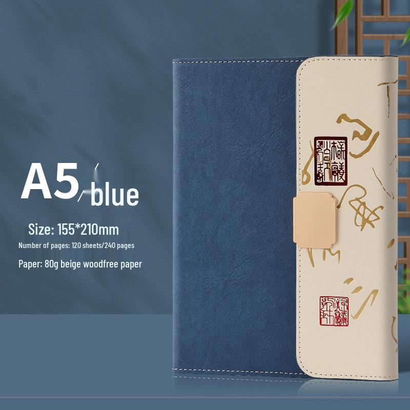A5 Chinese Auspicious Ruyi Retro Style Notebook & Diary Gift Set with Logo Customization