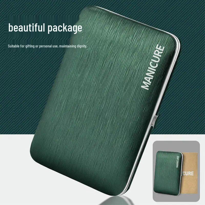 Nail Clipper & Pedicure Set: Angled Clippers, Ear Pick, Earwax Removal Tool with Case.