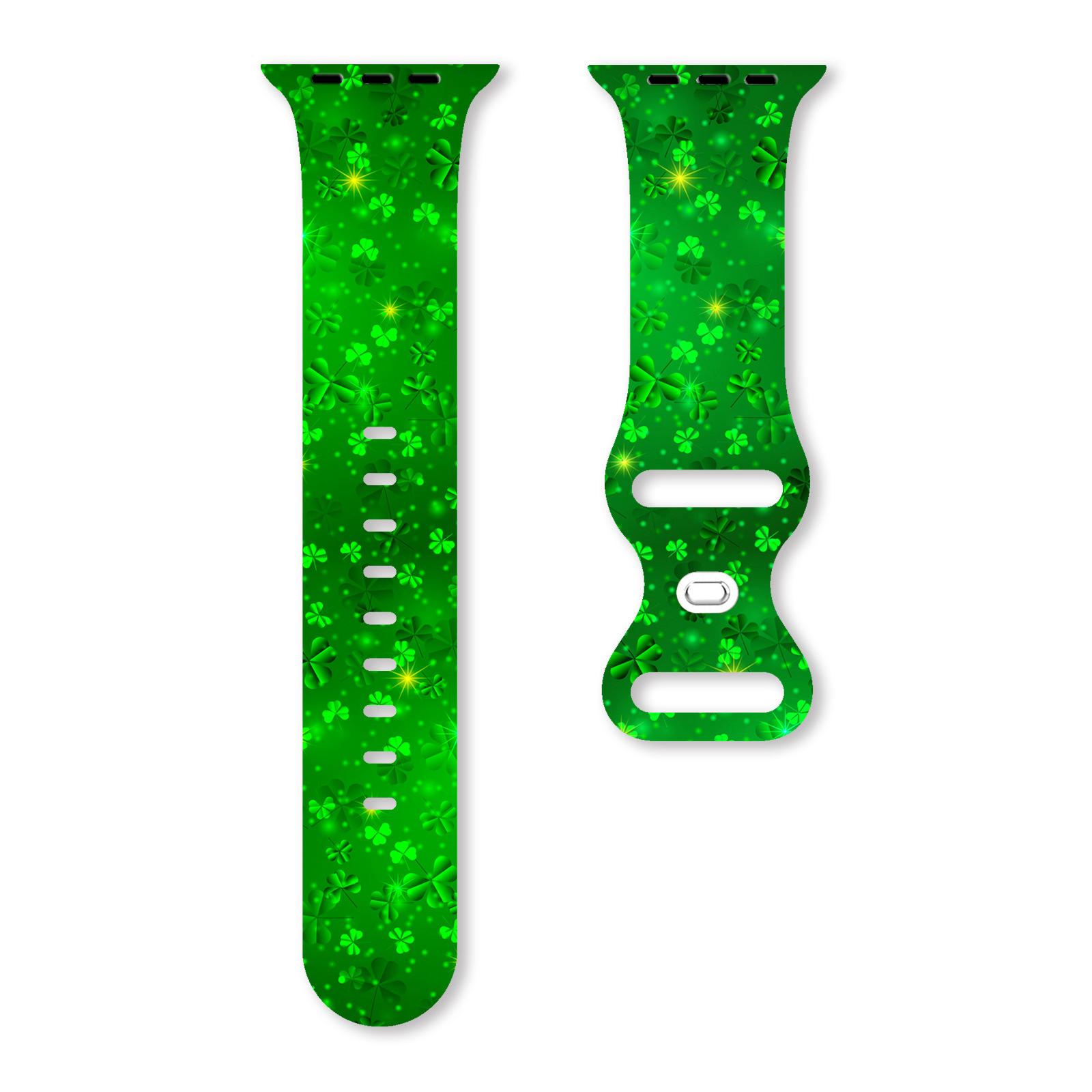 

St. Patrick s Day Strap for Apple Watch Band 45mm 40mm 44mm 46mm 41mm 49mm Printed bracelet iWatch series 9 8 7 se 3 ultra 2 10 38 40 41mm S10-42mm