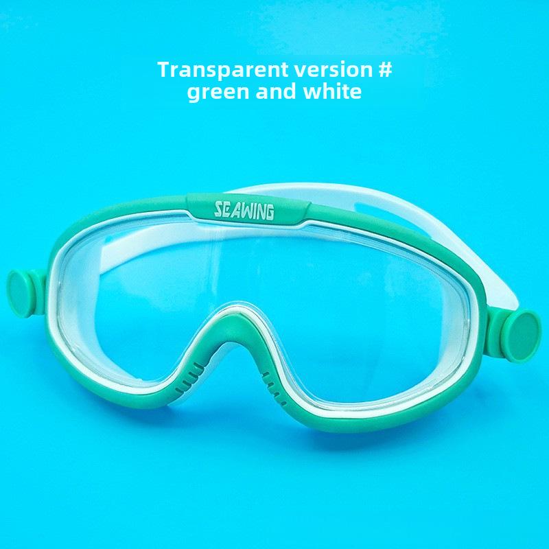 HD Cartoon Unisex Kids' Large Frame Swimming Goggles, Anti-Fog & Waterproof
