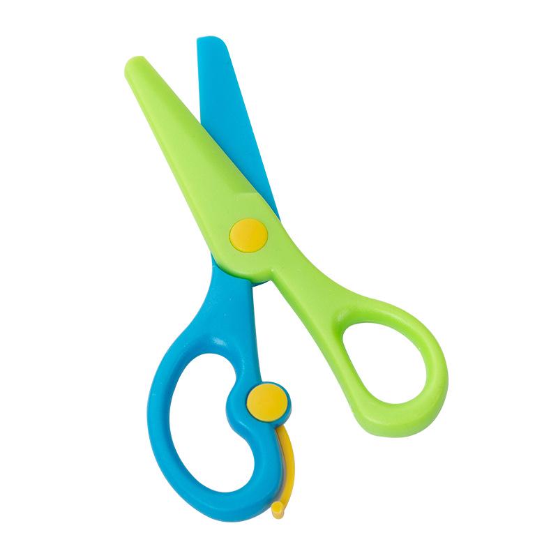 Children's Safety Scissors: All-Plastic, Anti-Pinch, Straight Edge for Kindergarten and Students