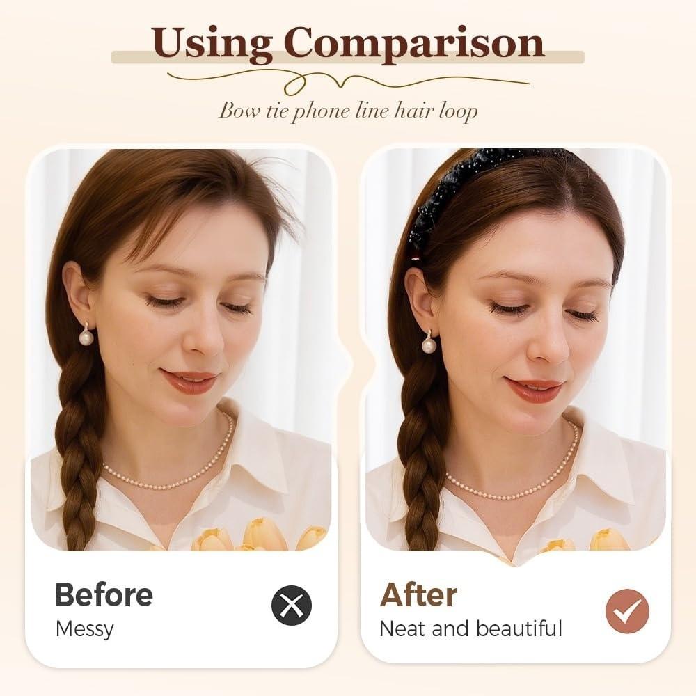 Elegant Beaded Headband Wave Hair Comb New Hair Accessories  For Women Girls