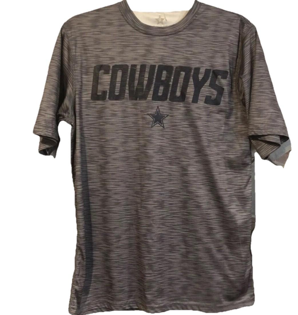 Dallas Cowboys Authentic Tee Shirt Gray Mens Small S NFL Space Dye Athletic Unisex T-Shirt XXL