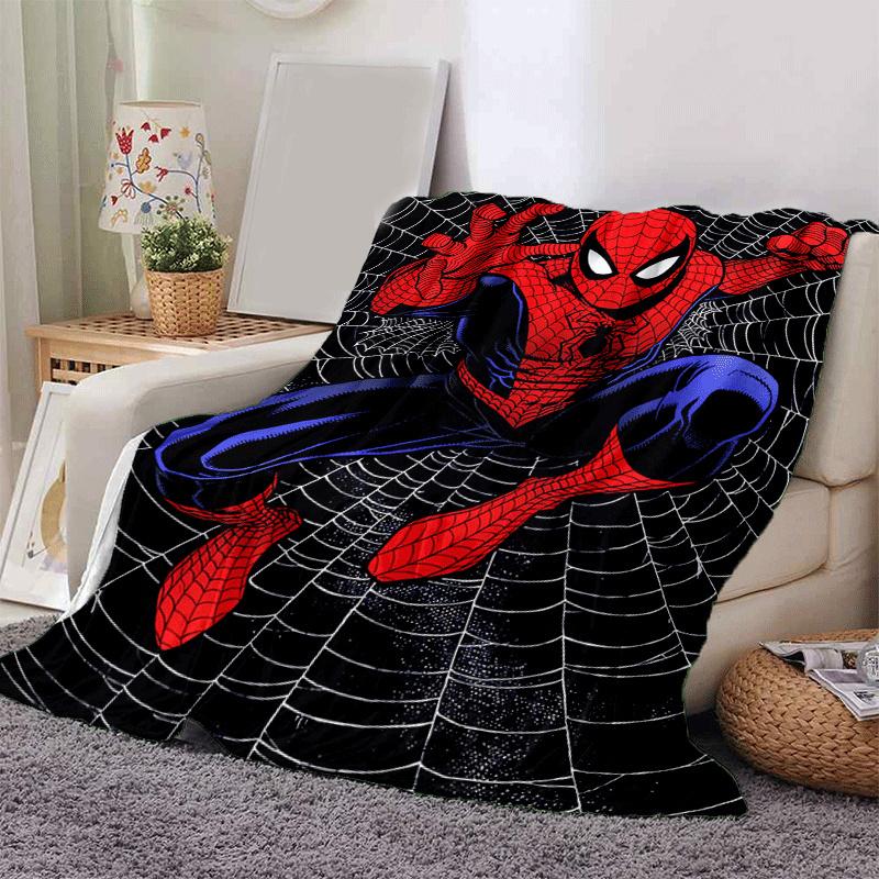 1pc Spider-Man Printing Blanket - Soft, All-Season Throw for Office Blanket,  | Personalized Gift with Adorable Cartoon Design