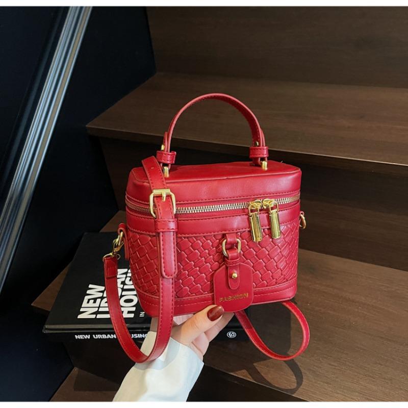 Neue Nischenhandtasche Damentasche Frühling und Sommer exquisite vielseitige PU-Bucket-Bag Pendler-Schulter-Umhängetasche