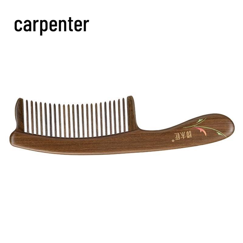 Ensemble cadeau peigne en bois de santal incrusté de carnation Mujiang