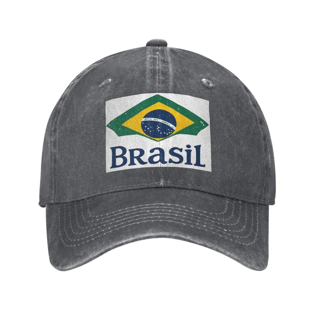 Brazil Flag Washed Denim Cap Casual Baseball Caps Adjustable Hat Summer Unisex Baseball Hats