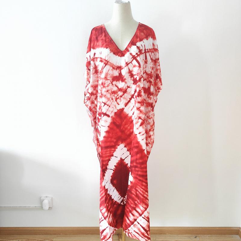 2022 European & American Beach Cover-up: Printed Long Robe & Bikini Sun Protection Dress
