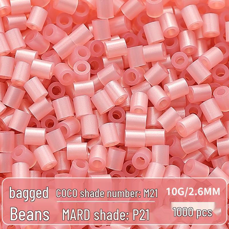 Clear Puzzled Beans Special Color Refill Pack, Black & White, 2.6mm Handmade DIY Fuse Beads Toy Set