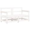 VidaXL Garden Lounge Set 7 Pcs, Sofas with Footrest, Furniture Set with Coffee Table Patio Terrace, Rustic, White 3186418