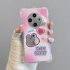 KEYSION Crossbody Strap Phone Case for TECNO Spark 30C Shockproof Cute Cartoon Long Lanyard Mirror Shockproof Cover for Tecno Spark 30C 4G