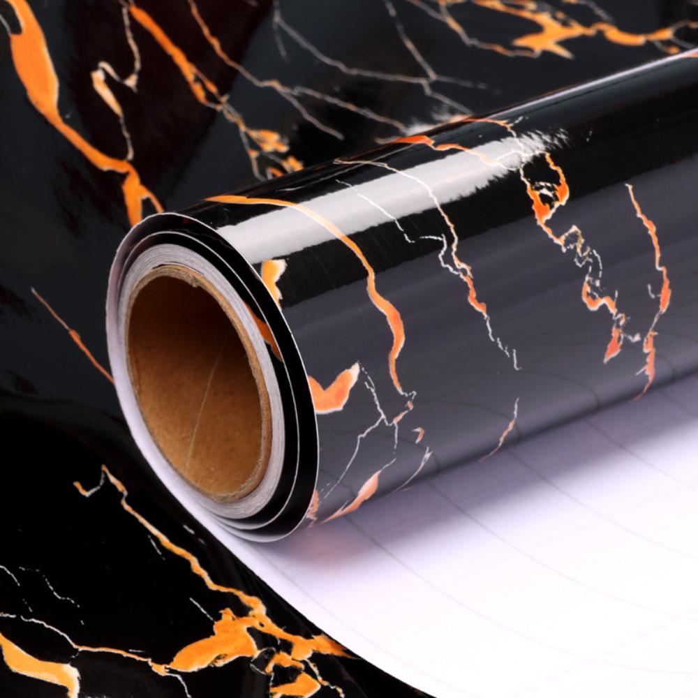 Marble Kitchen Oil-Proof Film Stove Waterproof Moisture-Proof Self-Adhesive Wallpaper Countertop Cabinet Renovation Tile Sticker