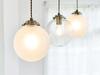Interform Aurelia L Pendant Light LT-1941BU with Clear House Bulb, Incandescent Bulb, Bubble Glass, L
