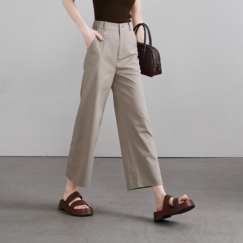 SOFSIL Women's Summer Casual Cropped Wide-Leg Pants