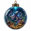 3D Crystal Ball Ornament Transparent Hanging Decor Christmas Tree Decoration Ocean Theme Holiday Pendant