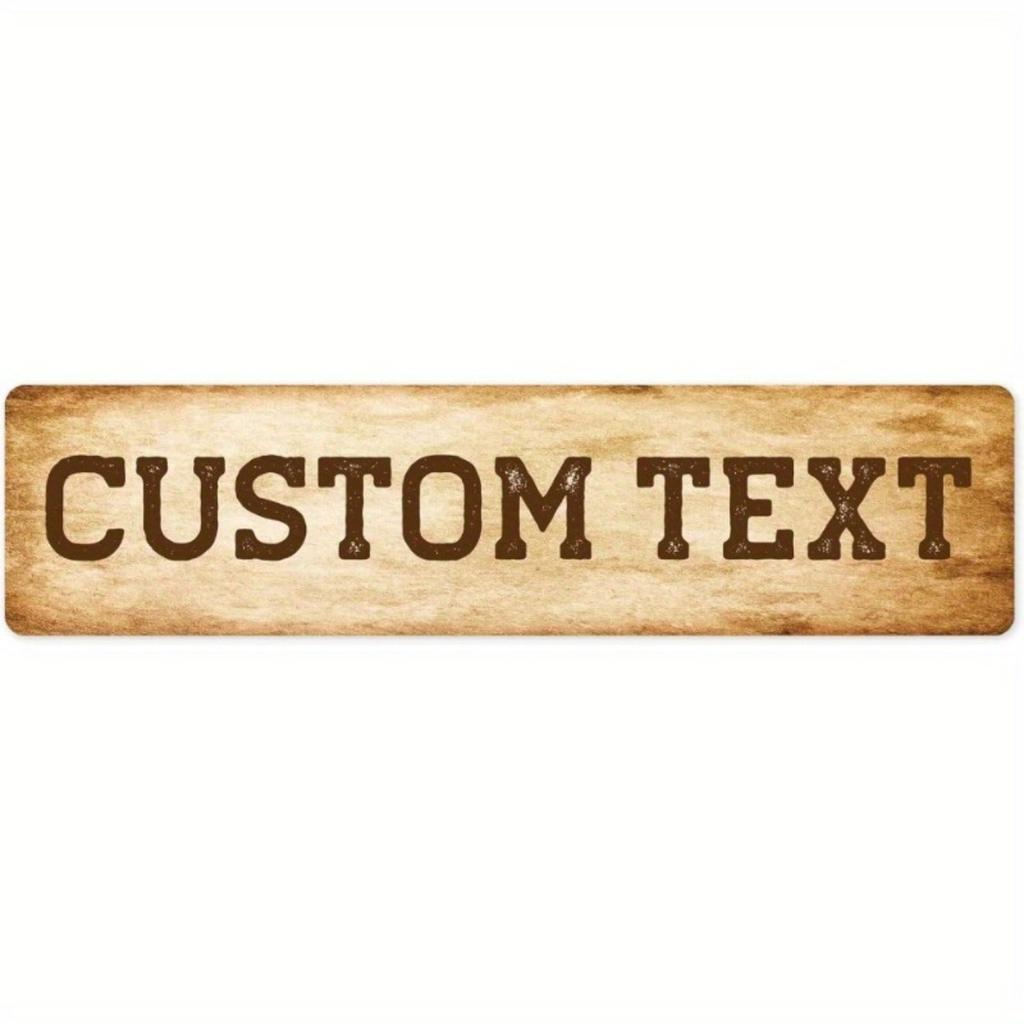 Personalized Street Sign Metal Plaque Custom Text Indoor Outdoor Home Wall Decor