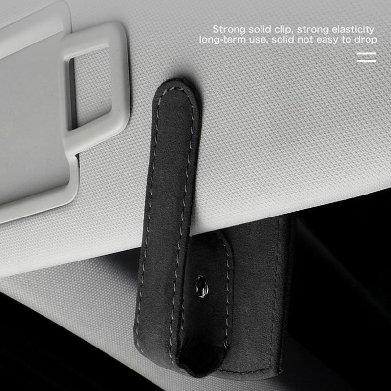 Suede Glasses Clip Car Sun Visor Card Ticket Clamp Fastener For Honda Civic Accord Crosstour Spirior Odyssey Avancier UR-V CR-Z JS1