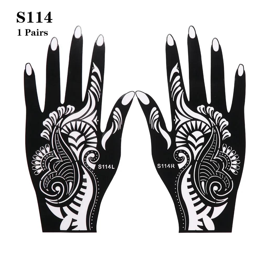Nuovo Stencil Tatuaggio Henna Moda Tatuaggi Temporanei Mano Kit Pittura Body Art DIY Adesivo Modello Matrimonio Indiano Strumenti Kit Pittura