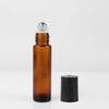 15 Stück/Packung 10 ml Braunglas Roll-on Flasche für ätherische Ölfläschchen mit Roller-Metallkugel Nachfüllbare Flaschen Behälter