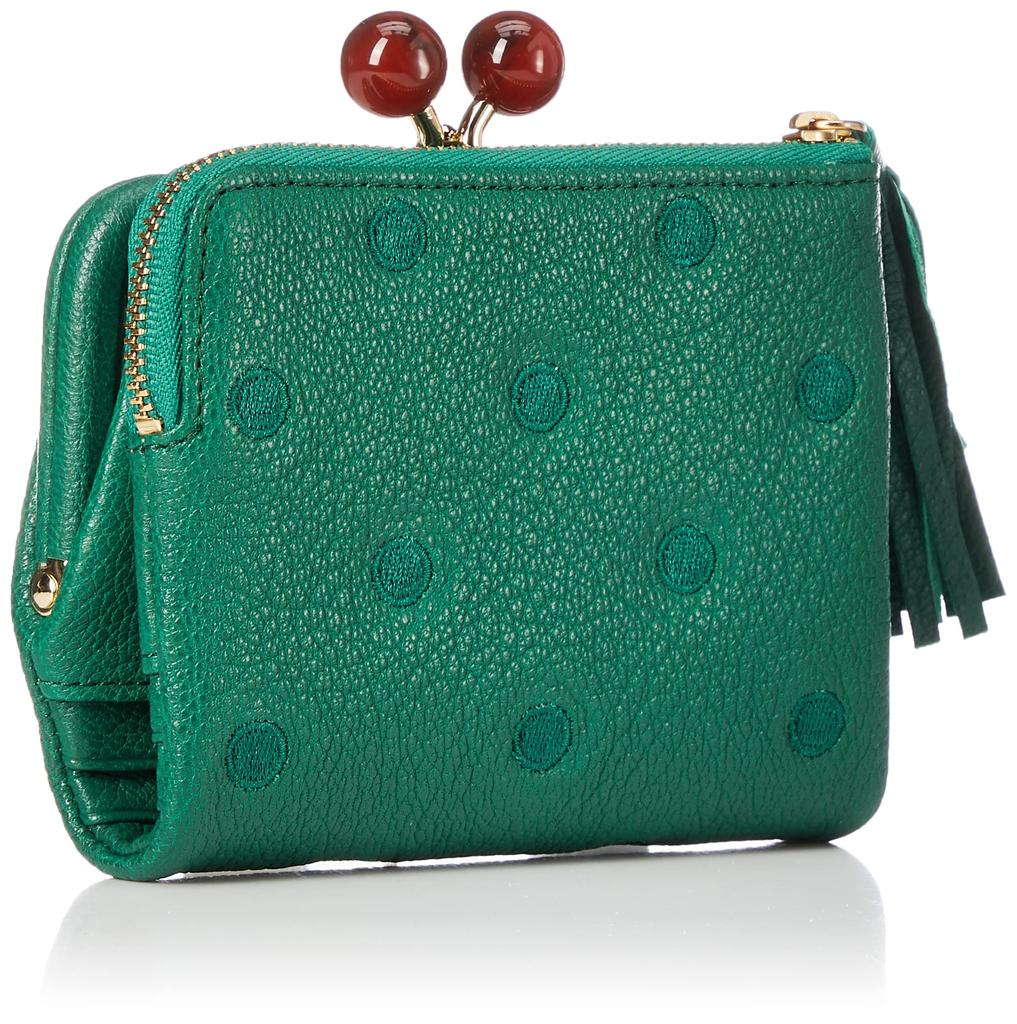 Perke Acrylic Bead Clasp Bifold Wallet, Women's, Genuine Leather, 08-06-03560, GNDOT