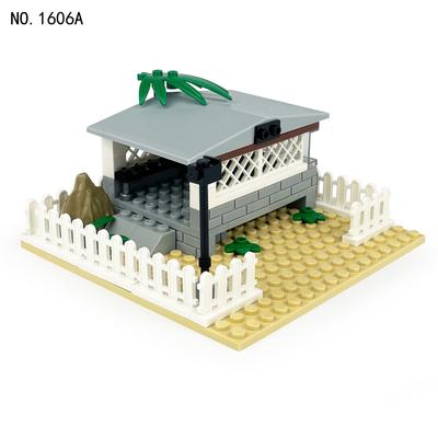 1606A Happy Chicken House Farmers Farm Scene Assembling Chicken Accessories Children's Building Blocks Toys