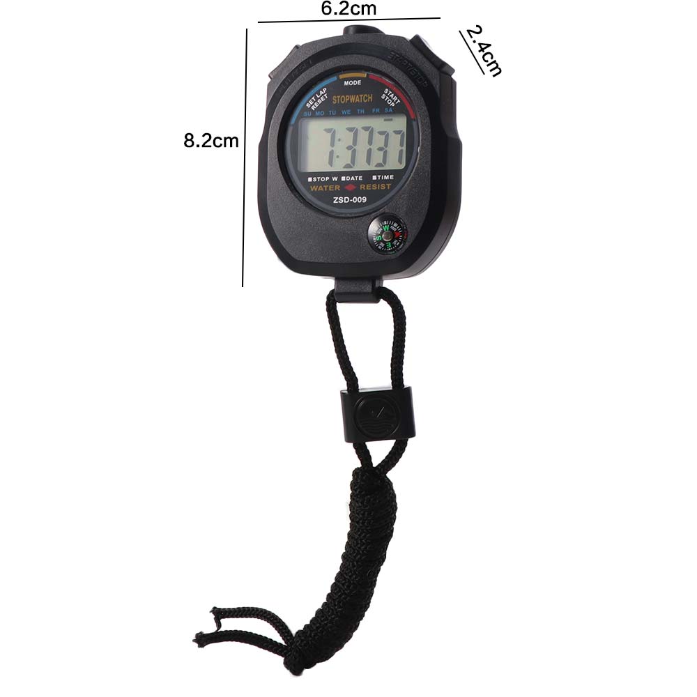 LCD Electronic Digital Stopwatch Large Display Chronograph Timer Sport Stopwatch  Sports Training