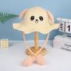 Sunscreen Rabbit Ear Sunshade Straw Hat Ear Moving Children Straw Hat Bunny Sunshade Hat  Cosplay