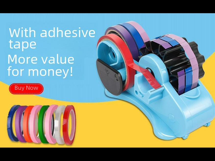 Automatic Multifunctional Tape Dispenser: Plastic Roller Cutter for Sealing and Stationery Tape