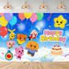 Cartoon Pliming Plims Thema Kindergeburtstag Party Dekoration Hintergrund Zubehör Ballon Set Kuchenaufsätze Banner Kulisse Kindergeschenk