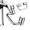 U Shaped Faucet Extender Silver Faucet Sprayer Head Practical Rotating Spray Faucet  Bathroom
