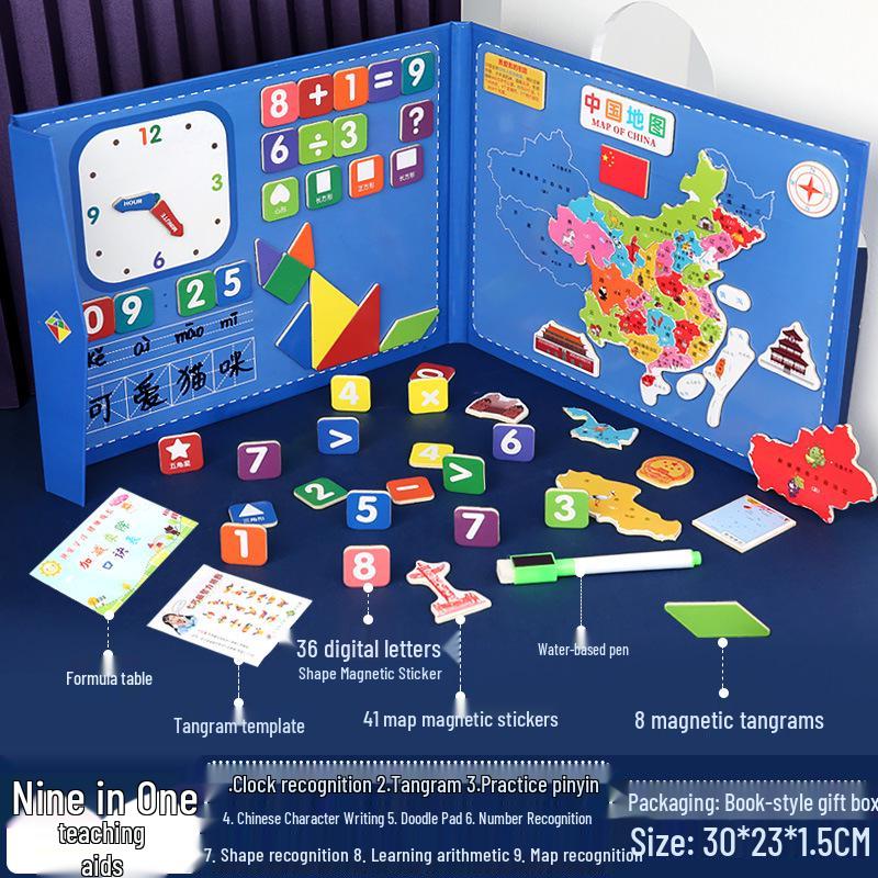 Magnetic World & China Map Puzzle for Children – Educational Geography Tool for Students