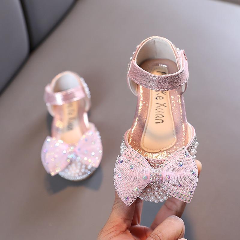 Summer new Korean-style girls' small/medium/large children's princess casual single shoes performance shoes little girl children's leather shoes