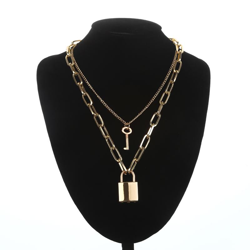 Lock Chain Necklace With A Padlock Pendants For Women Men Punk Jewelry On The Neck 2020 Grunge Aesthetic Egirl Eboy Accessories