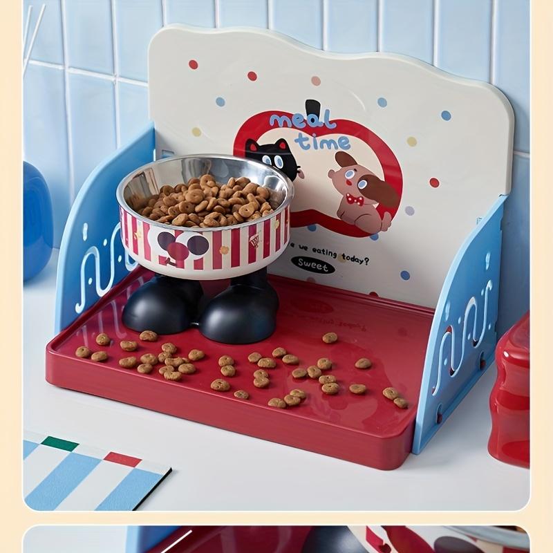 Pet Feeding Table For Cats And Dogs Anti Splash Anti Spill Easy To Assemble Washable Feeding Station For Food Water Bowls