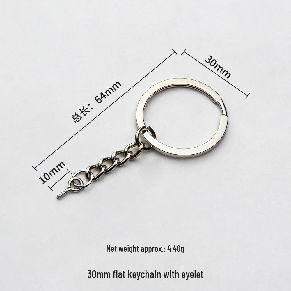 Eco-Friendly Nickel-Free Metal Keyring: DIY Jewelry Accessory, Split Ring Keychain with Doll Pendant