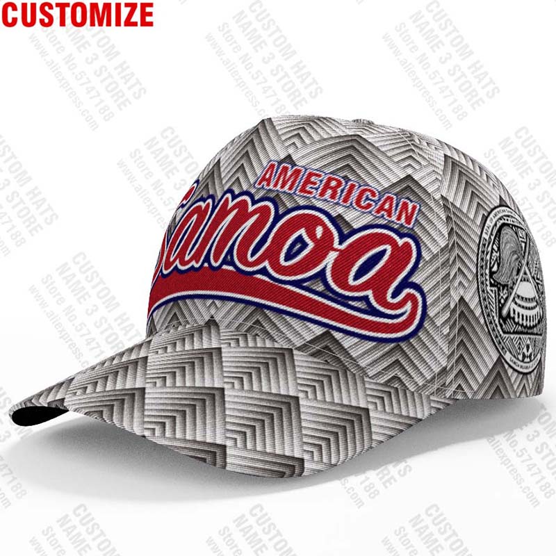 American Samoa Baseball Cap Free Custom Made Name Number Team Logo Amerika Samoan Hats Asm Travel As Nation Island Flag Headgear