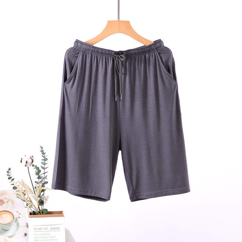 Pánské modální pětibodové spací šortky - Tenké, prodyšné, letní nadměrné domácí oblečení.