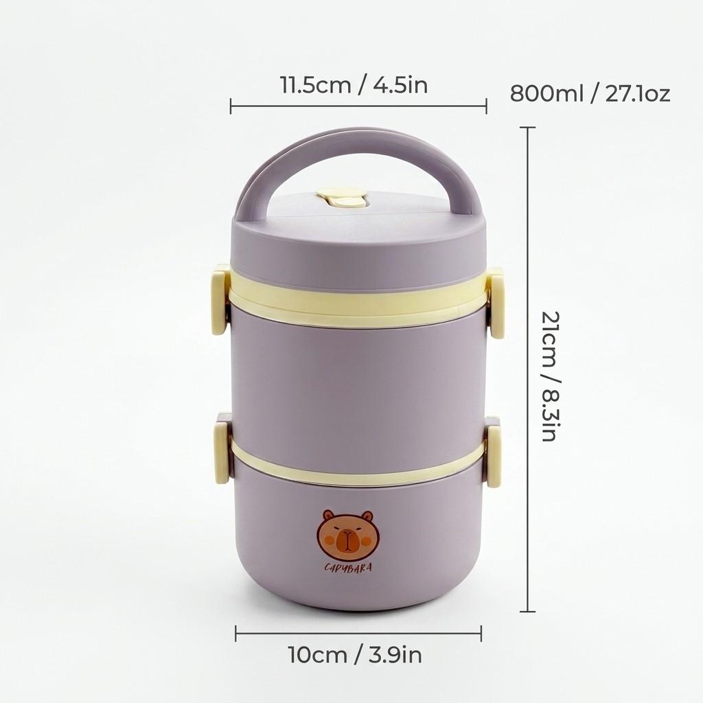 Microwave Safe 304 Stainless Steel Bento Box Thermal Lunch Box Portable Leakproof Insulated Kids Food Container Stackable