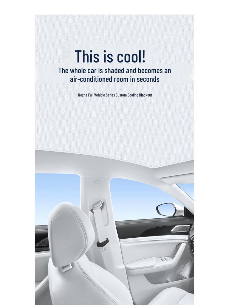 Nezha GT 23 Sunroof Sunshade: Static Heat Insulation, Sun Protection, Privacy, Opaque