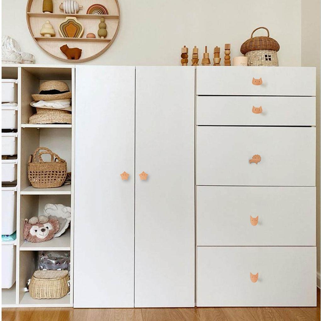 Мультяшні Дерев'яні Ручки для Шухляд Домашній Декор Універсальний Стиль Легко Встановити Дерев'яні Меблеві Ручки Місяць