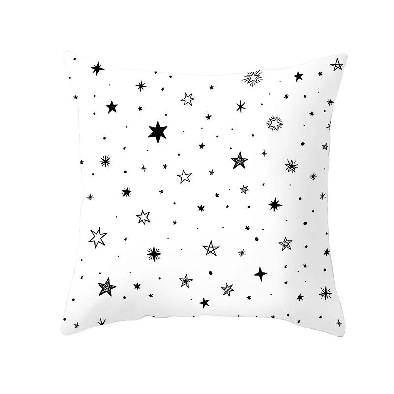 Black and White Geometric Decorative Pillowcases Living Room Office Home Pillowcases Car Ornaments
