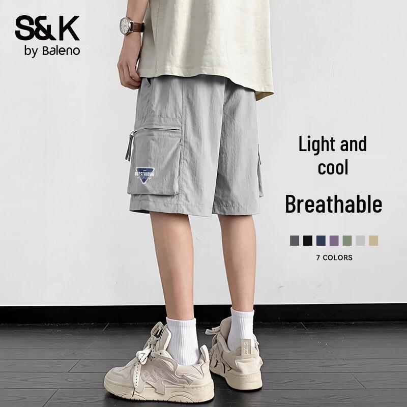 Baleno Men's 2026 Summer American Workwear Cargo Shorts