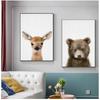Giraffe Bunny Elephant Canvas Child Poster Nursery Wall Art Picture Print Forest Animal Painting Nordic Kid Baby Bedroom Decor