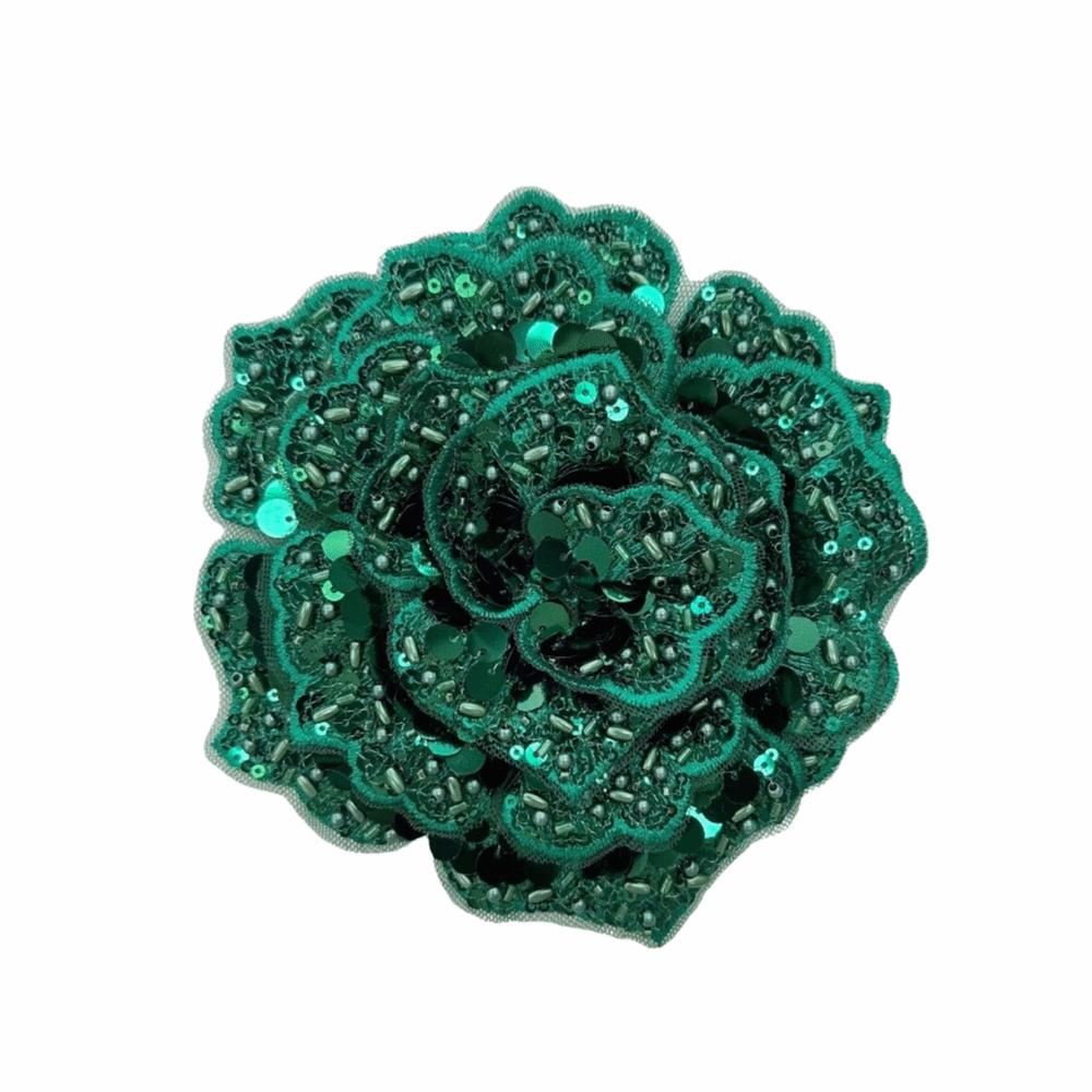 Full Diamond Rose-Shaped Patch Heavy-Duty Large Flower Applique Skirt Corsage Patch Cloth