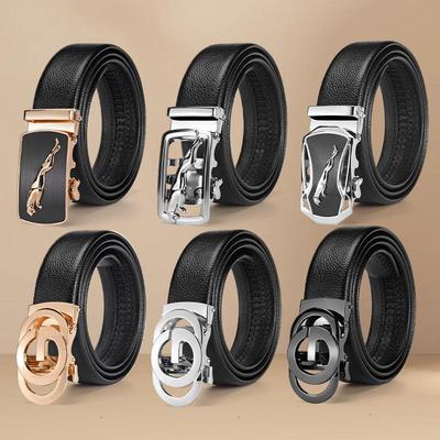 Men's Genuine Leather Leopard Buckle Belt - Casual Versatile Fashion Tide