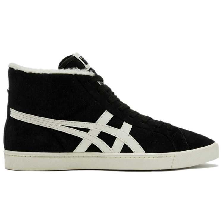 ONITSUKA TIGER Fabre RB Kolorowe Blokowane Pluszowe Casualowe Trwałe Buty Sportowe Średniej Wysokości Unisex Czarne 1183B809-001