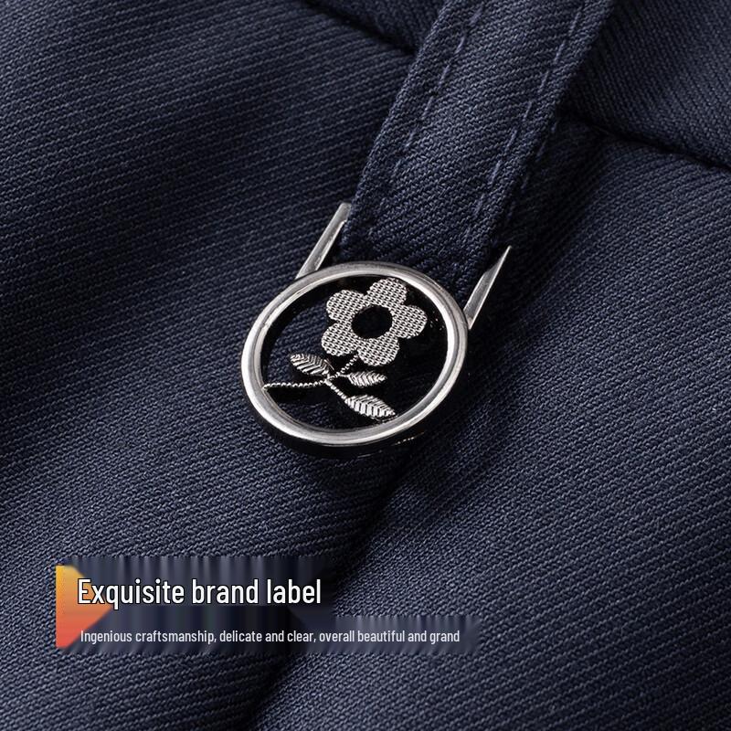 MONTAGUT Men's Wool Blend Business Straight-Leg Trousers