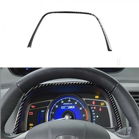 For Honda Civic 8th 2006-11 Carbon Fiber Speedmeter Upper Cover Trim Sticker